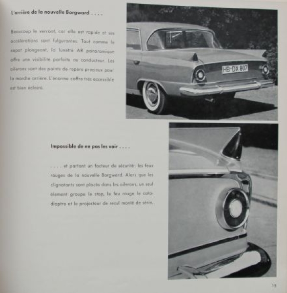 Borgward Modelprogram 1959 "Salon de l'Automobile Paris" Presskit with pressphotos (9259)